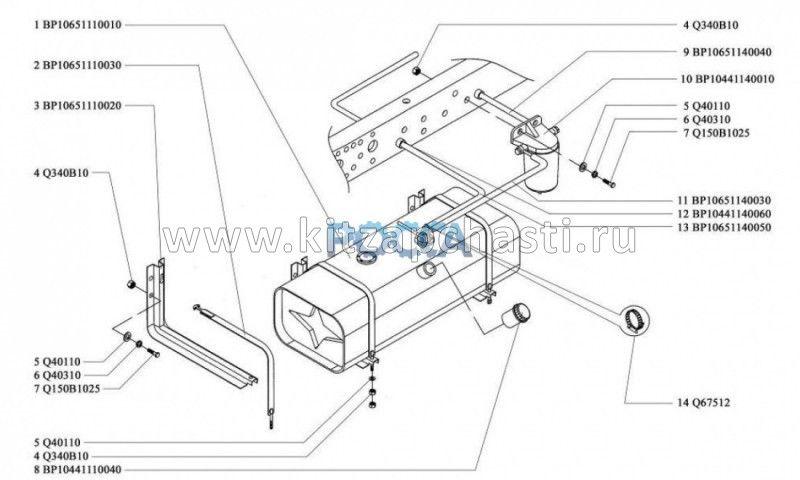 Трубка топливная Baw Fenix 1065 Евро 2 BP10651140030